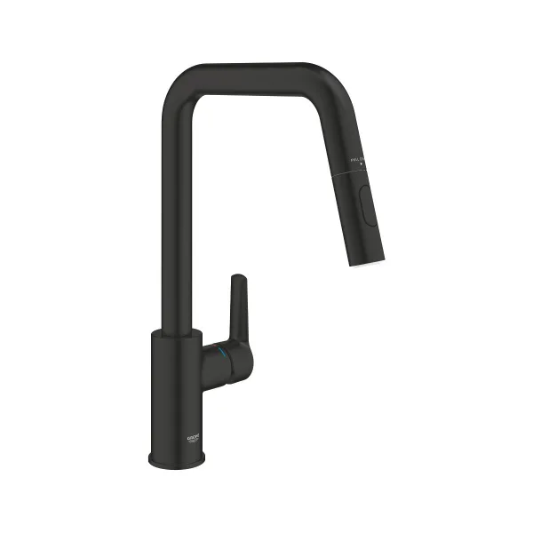 Смеситель для кухни Grohe Start 306312430 с выдвижным изливом, черный матовый