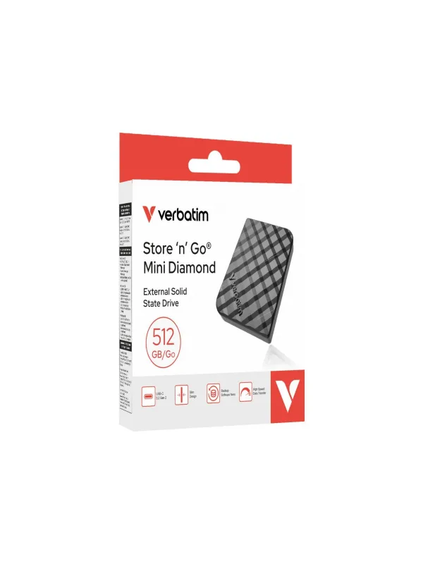 Внешний твердотельный накопитель (SSD) Verbatim Store 'N Go Mini Diamond 512 GB