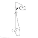 Душевая система с термостатом Hansgrohe Vernis Blend Showerpipe 240 1jet EcoSmart 26428670
