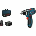 Дрель-шуруповерт Bosch GSR 12V-15, 2 x 2,0 Ah (060186810F), синий/черный