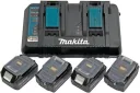 Аккумуляторный набор Makita Power Source-Kit Li 199483-0, 18 В / 5,0 Ач, 4 батареи и двойное зарядное устройство