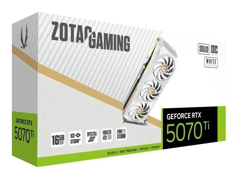 Видеокарта ZOTAC GAMING RTX 5070 TI SOLID CORE (ZT-B50710Q2-10P) — фото 2 из 7