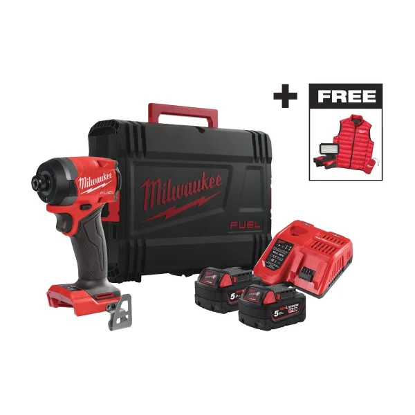 Винтоверт ударный аккумуляторный Milwaukee M18 FID3MC-502X 18 В, 226 Нм, 2 АКБ 5 А·ч, фонарь, кейс