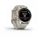 Смарт-часы Garmin Fenix 7s Pro Sapphire Solar золотистый корпус со светло-песочным ремешком, 010-02776-15