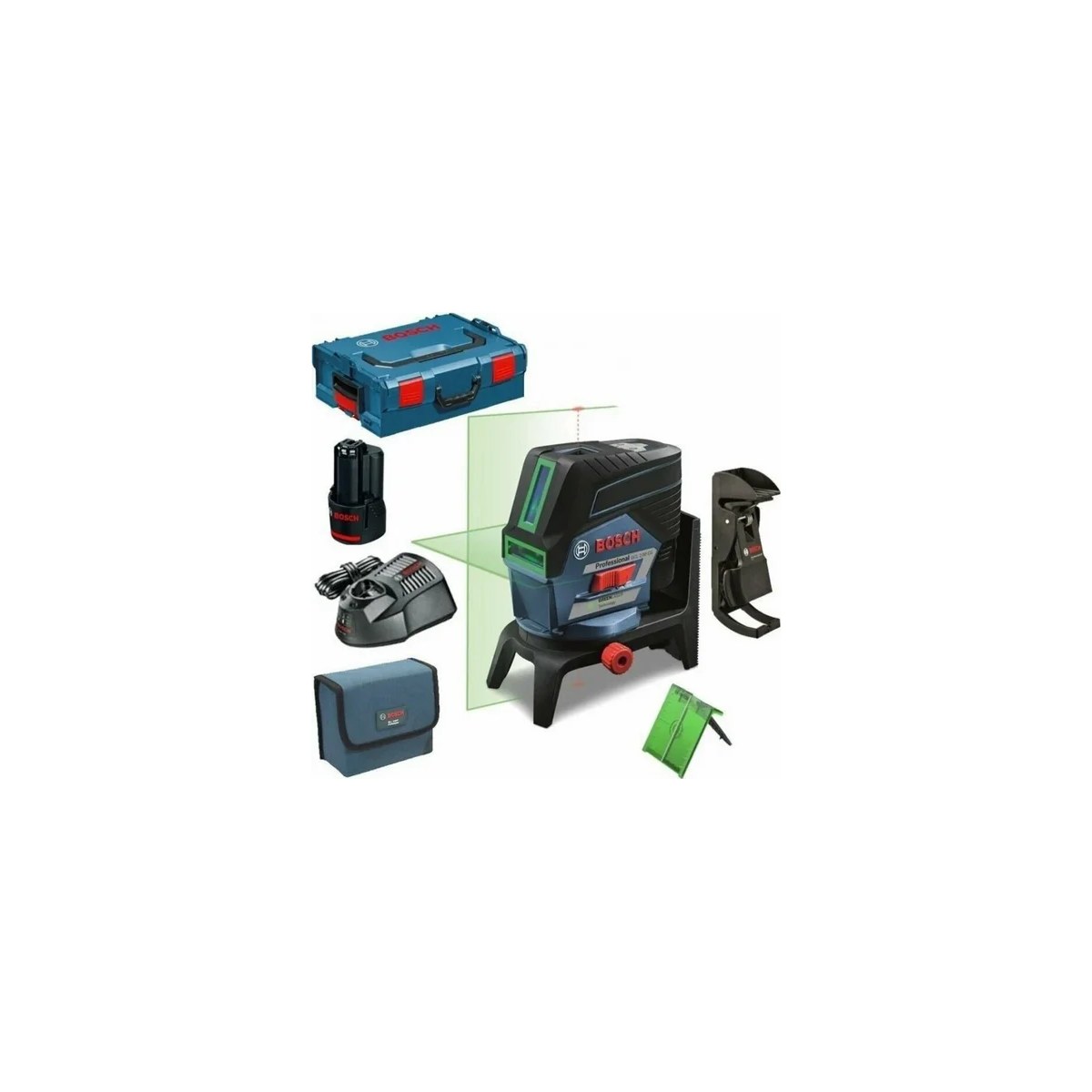 Комбинированный лазерный нивелир Bosch GCL 2-50 CG + 2 крепления + L-Boxx 0.601.066. H00