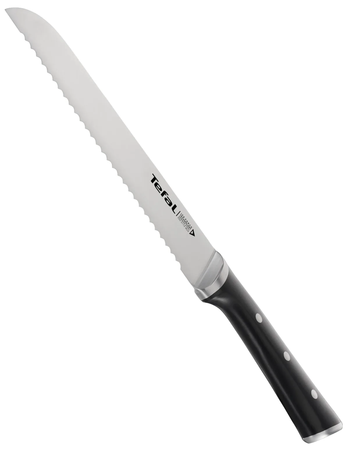 Нож для хлеба Tefal Ice Force 20 см K2320414, черный/нержавеющая сталь — фото 3 из 4