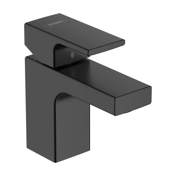 Смеситель для раковины Hansgrohe Vernis Shape 70, донный клапан с тягой, 5 л/мин, черный матовый