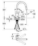 Смеситель GROHE QuickFix Get однорычажный для мойки, хром (31484001)