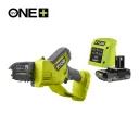Пила аккумуляторная для обрезки веток Ryobi RY18PSX10A-120, 18 В ONE+, шина 10 см, АКБ 2,0 А·ч и ЗУ