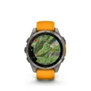 Умные часы Garmin Fenix 8 47 mm, AMOLED Sapphire, Titanium with Spark Orange Graphite Silicone Band (010-02904-11)