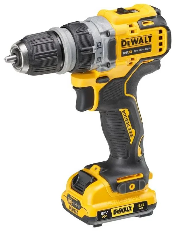 Дрель-шуруповерт DEWALT DCD703L2T-QW 12В XR с набором из 4-х насадок — фото 3 из 8