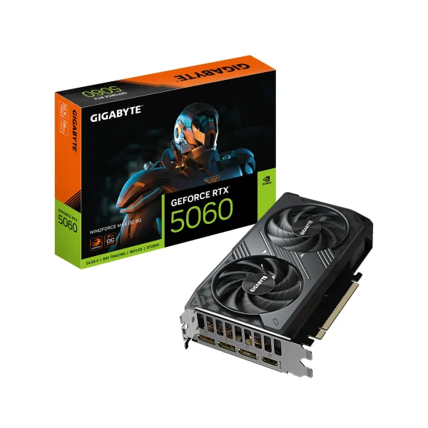 Видеокарта Gigabyte NVIDIA GeForce RTX 5060 Windforce Max OC 8GB GV-N5060WF2MAX OC-8GD