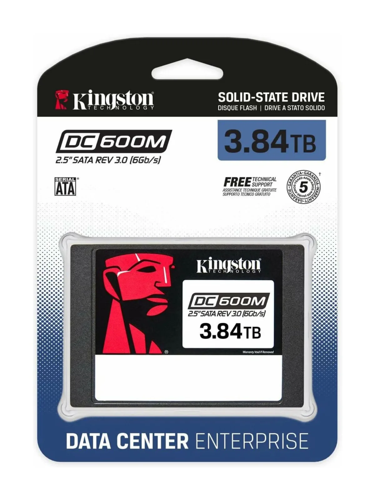 Накопитель SSD Kingston 3,84TB SATA III DC600M 2.5" (SEDC600M/3840G)