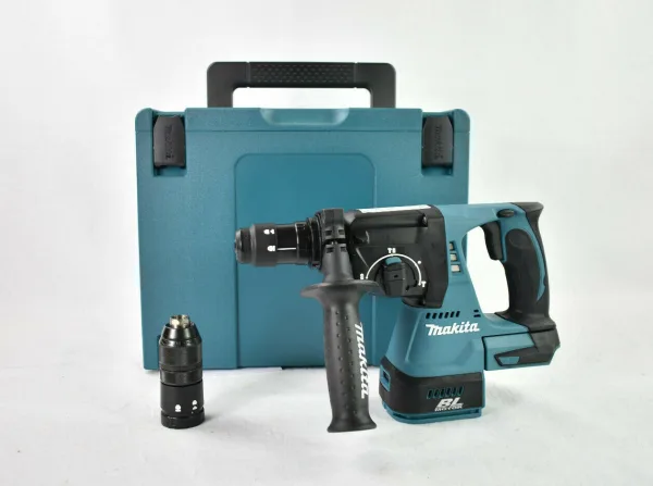 Перфоратор Makita "DHR243ZJ", 18В, 2Дж, 950об/мин, SDS-Plus, кейс, синий
