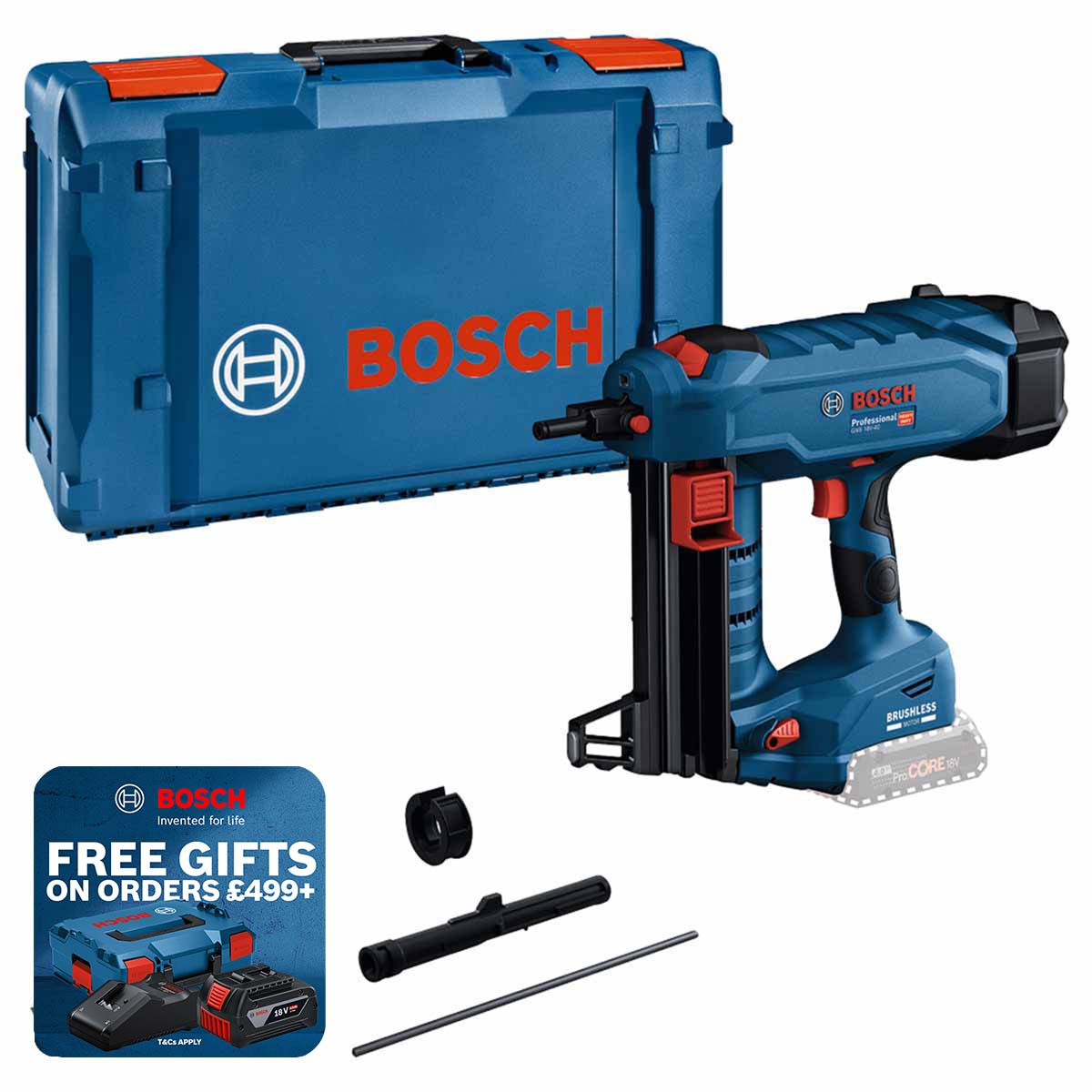 Аккумуляторный гвоздезабиватель Bosch GNB 18V-40 (06019l7004) — фото 1 из 1