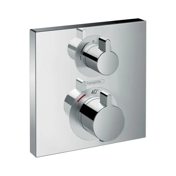 Термостат с запорным/переключающим вентилем Hansgrohe Ecostat Square 15714000