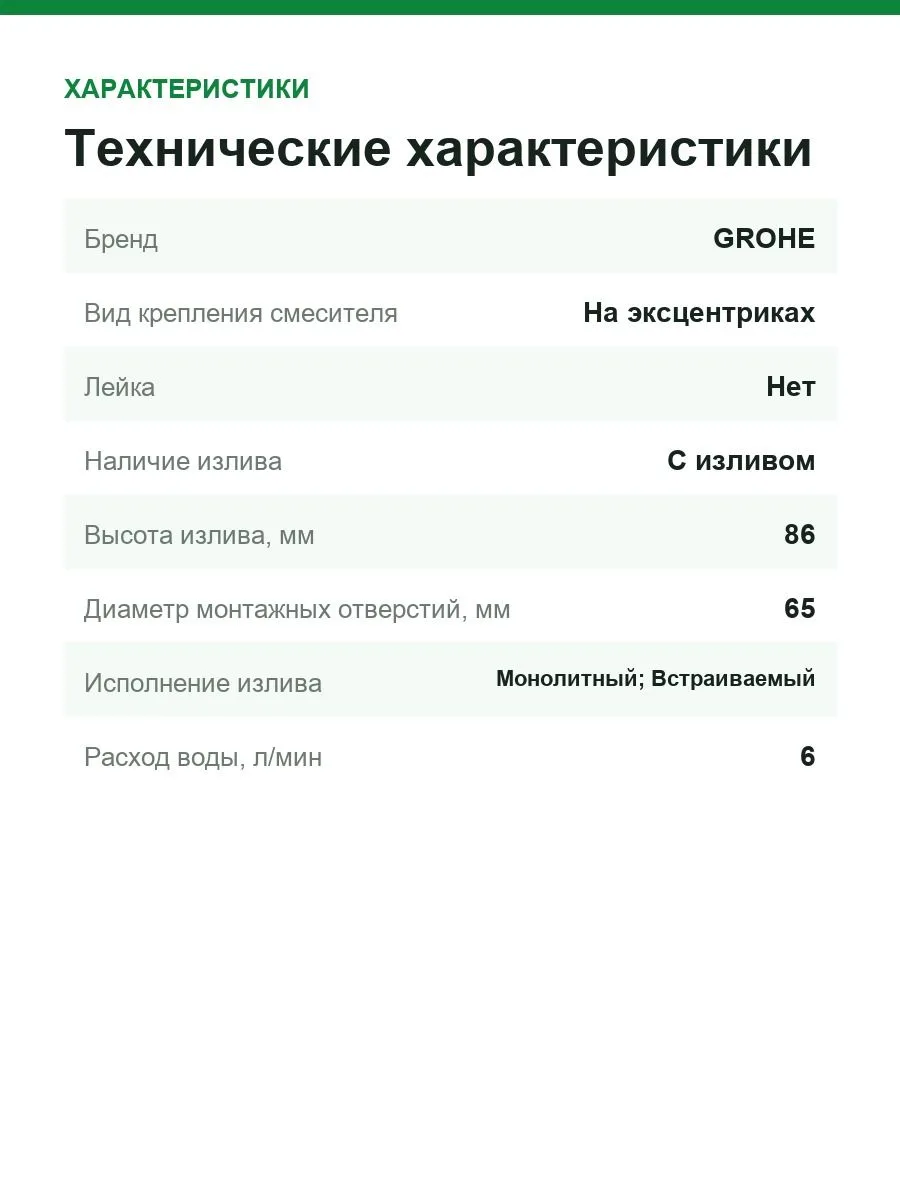 Смеситель для раковины на 2 отверстия GROHE Essence New 29192KF1 — фото 3 из 7