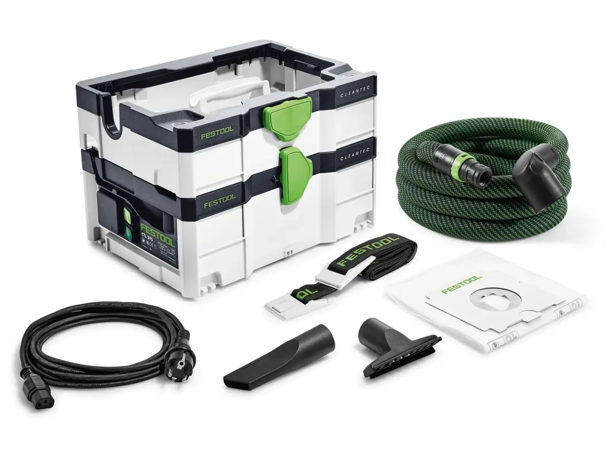 Пылесос строительный Festool CTL SYS CLEANTEC, 1000 Вт, класс пыли L, бак 4,5 л