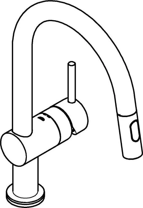 Сенсорный однорычажный смеситель для мойки GROHE QUICKFIX Minta Touch (31358002) — фото 3 из 5