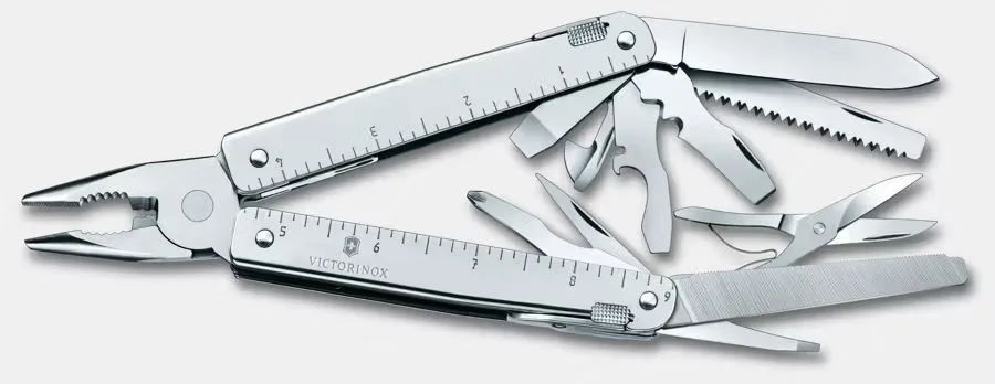Мультитул Victorinox Swiss Tool X Plus Ratchet 3.0339.N, 38 функций, серебристый — фото 2 из 3