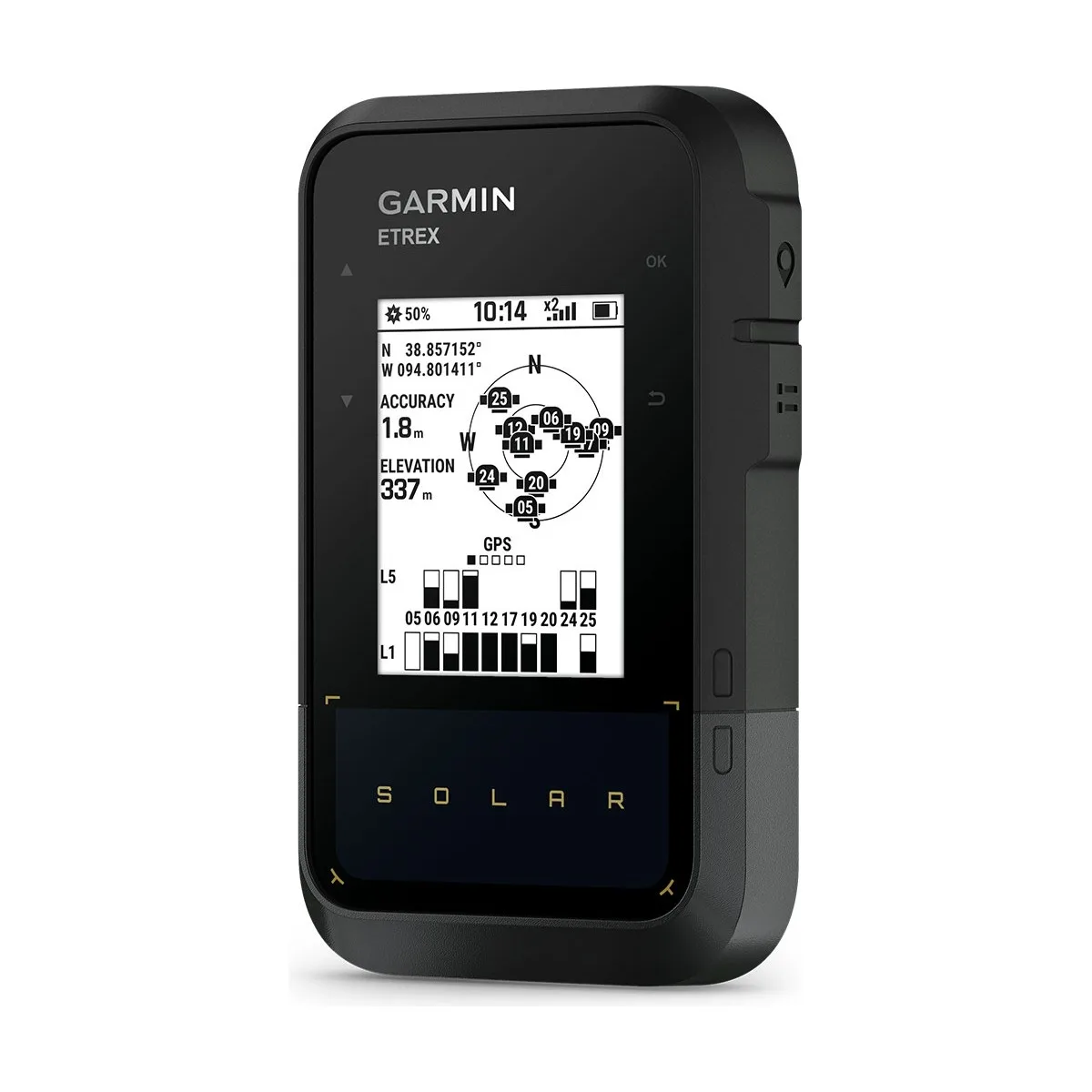 Навигатор Garmin eTrex Solar, GPS, ГЛОНАСС, Галилео (010-02782-00) — фото 5 из 6