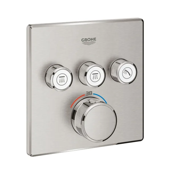 Термостат для ванны с душем 3 источника Grohe Grohtherm SmartControl 29126 DC0 (29126DC0) суперсталь