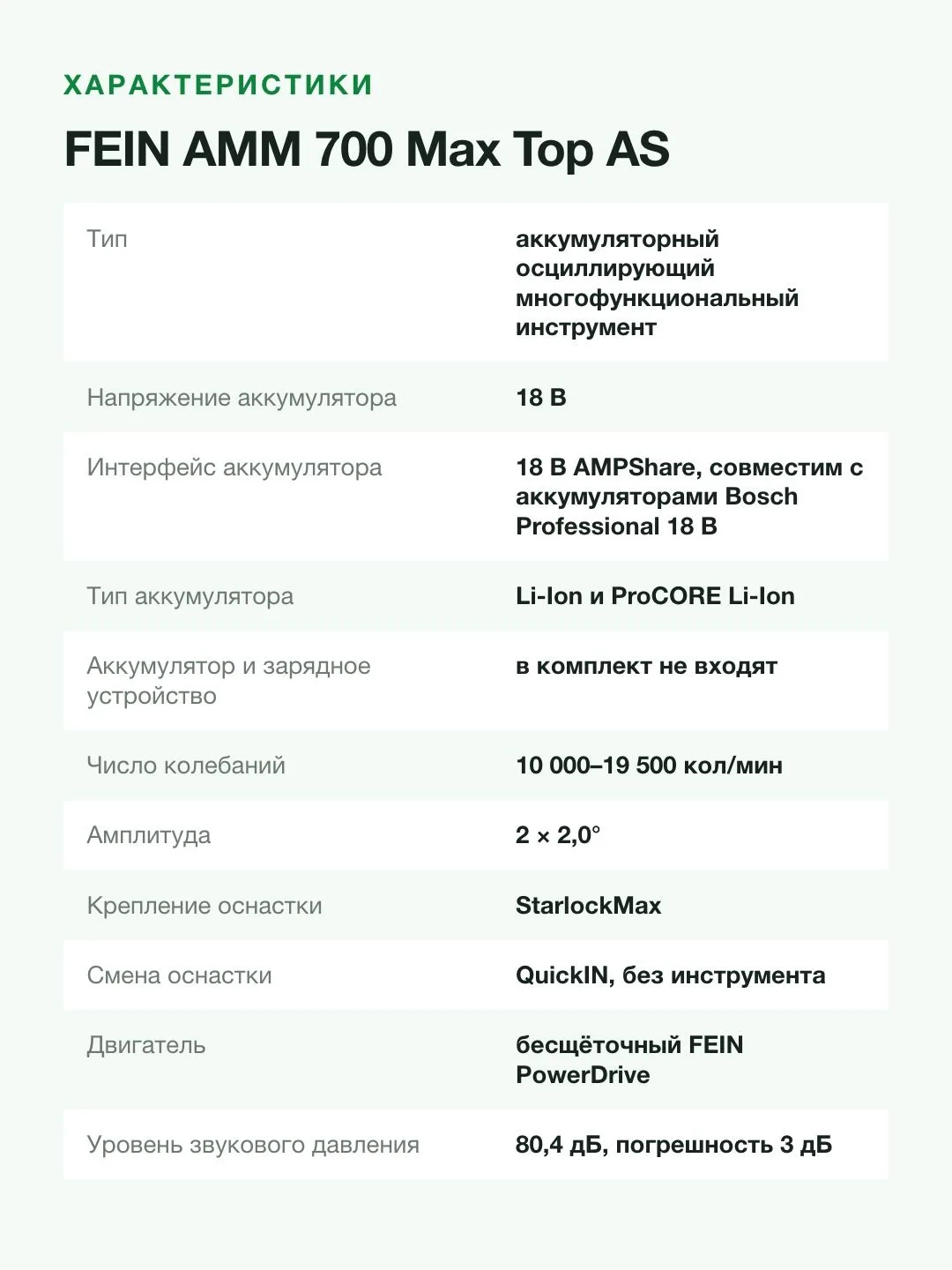 Реноватор аккумуляторный FEIN AMM 700 Max Top AS с оснасткой и кейсом, без аккумулятора — фото 5 из 8