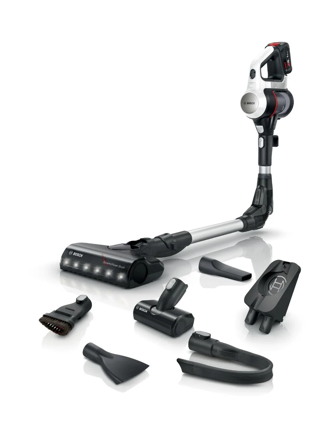 Пылесос вертикальный аккумуляторный Bosch Unlimited 7 BKS711MTB, 18 В, 3 А·ч, белый