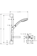 Душевой комплект с термостатом Hansgrohe Croma 100 Multi Combi 27085000 хром