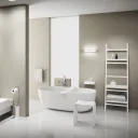 Набор туалетных щеток Decor Walther STONE с держателем для бумаги, белый/хром
