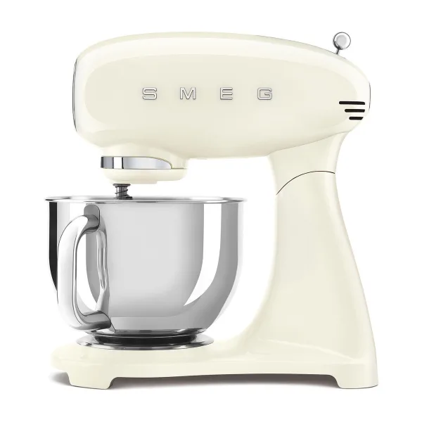 Планетарный миксер Smeg SMF05CREU 1000 Вт, чаша 4.8 л, 10 скоростей, ретро-стиль 50-х, кремовый