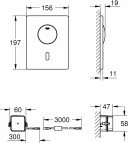 Панель смыва инфракрасная GROHE Tectron Skate 37419SD0 нержавеющая сталь