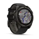 Умные часы премиум класса Fenix 8 47 mm, Solar Sapphire, Carbon Gray DLC Titanium with Black/Pebble Gray 010-02906-11