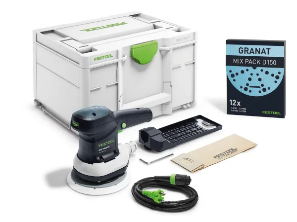 Шлифмашина эксцентриковая Festool ETS 150/3 EQ-Plus, 310 Вт, 150 мм, ход 3 мм, в Systainer³