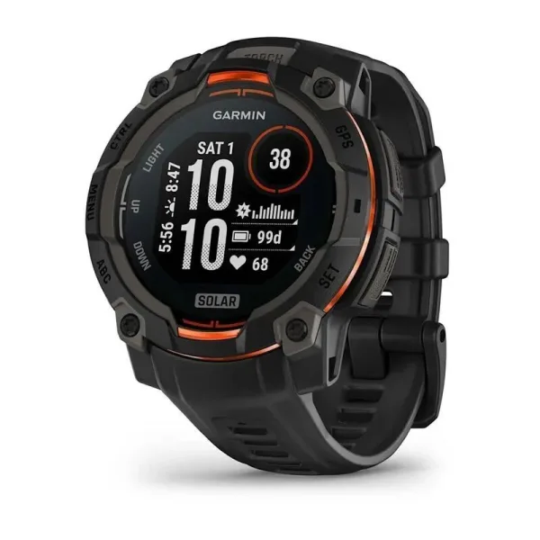 Умные часы Garmin Instinct 3 45 mm Solar Black with Black Band 010-02934-00