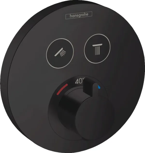Термостат Hansgrohe ShowerSelect S, для 2 потребителей, СМ 15743670, матовый черный