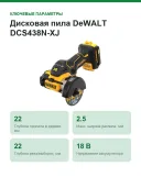 Дисковая пила DeWALT DCS438N-XJ