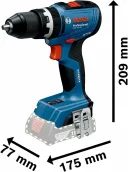 Аккумуляторная ударная дрель-шуруповерт Bosch GSB 18V-65 Professional 06019N3301, без АКБ И ЗУ