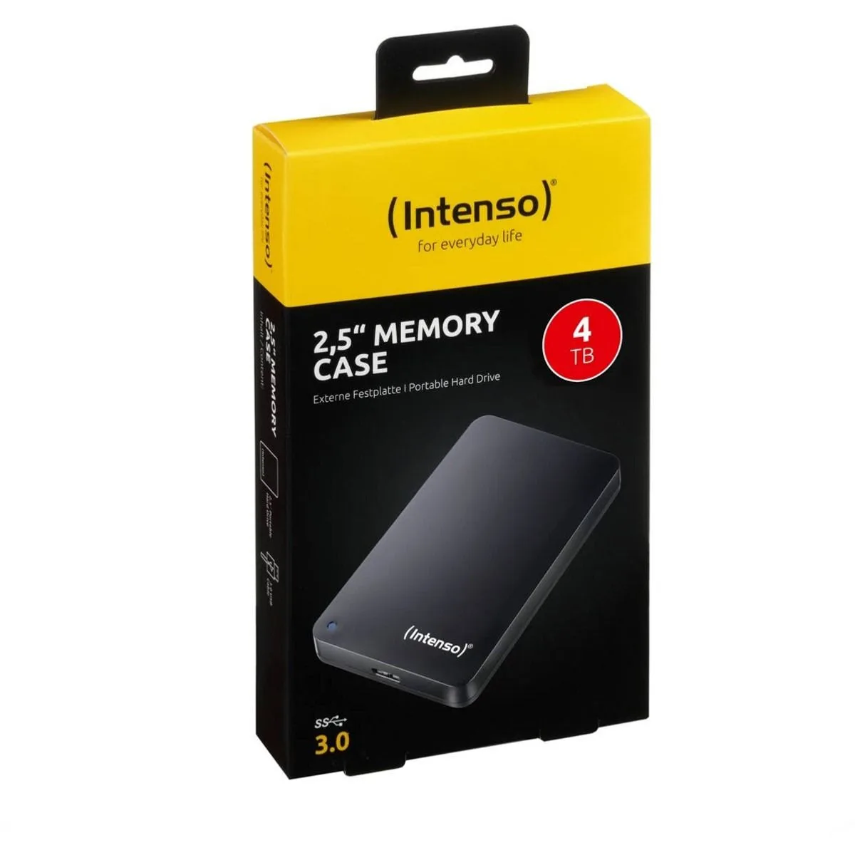 Жёсткий диск внешний Intenso Memory Case 4 ТБ, 2,5", USB 3.2 Gen 1, чёрный (6021512) — фото 4 из 5