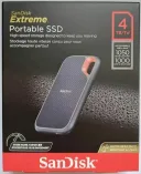 Внешний SSD-диск SanDisk Extreme 4 ТБ, USB 3.2, SDSSDE61-4T00-G25, черный