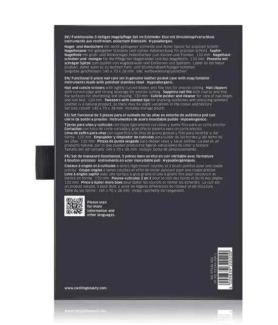 Маникюрный набор ZWILLING Classic Inox 5 предметов 97546-004, черный — фото 7 из 12