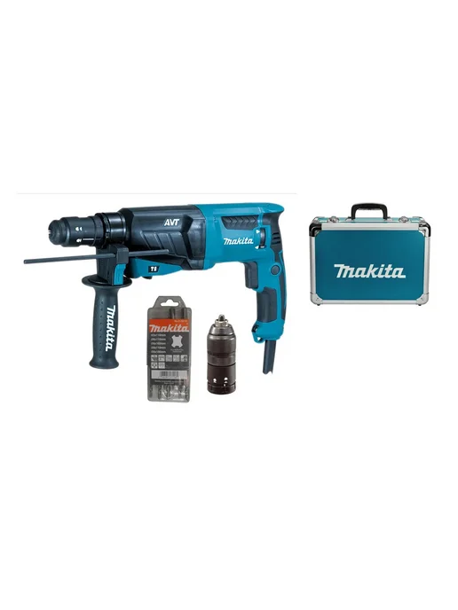 Сетевой перфоратор Makita HR2631FT13 800 Вт SDS-PLUS, набор и кейс — фото 1 из 1