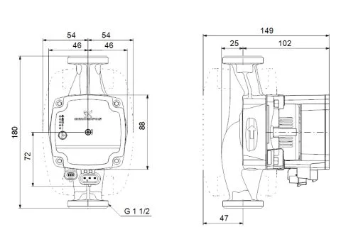 циркуляционный насос для отопления Grundfos ALPHA1 L 25-40 180 99160579 — фото 7 из 7