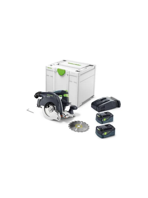 Пила дисковая аккумуляторная Festool HKC 55 5,0 EBI-Plus-SCA 18 В, глубина реза 55 мм, 2 АКБ, Systainer