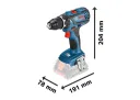 Дрель-шуруповерт Bosch GSR 18V-28, 2 x 4,0 Ah + L-Boxx (06159975ZR), синий/черный