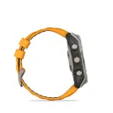 Умные часы премиум класса Fenix 8 51 mm AMOLED Sapphire Titanium with Spark Orange/Graphite Silicone Band 010-02905-10