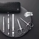 Маникюрный набор Zwilling Classic Inox 5 предметов (97507-004), черный, отделка "крокодил"