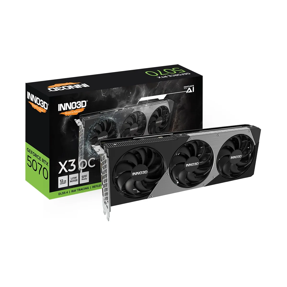 Видеокарта Inno3D GeForce RTX 5070 X3 OC 12 ГБ (N50703-12D7X-195064L) — фото 2 из 2
