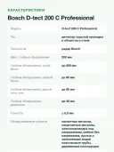 Детектор скрытой проводки BOSCH D-tect Professional 0601081600, IP54, 200мм, Li-Ion