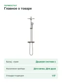 Душевая система с термостатом Grohe Euphoria System 310 26075AL0, темный графит матовый